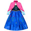Rochie printesa Anna Frozen pentru fete, costumatie joc de rol petreceri, serbari, carnaval si cadou ideal pentru sarbatori, aniversari sau zile de nastere